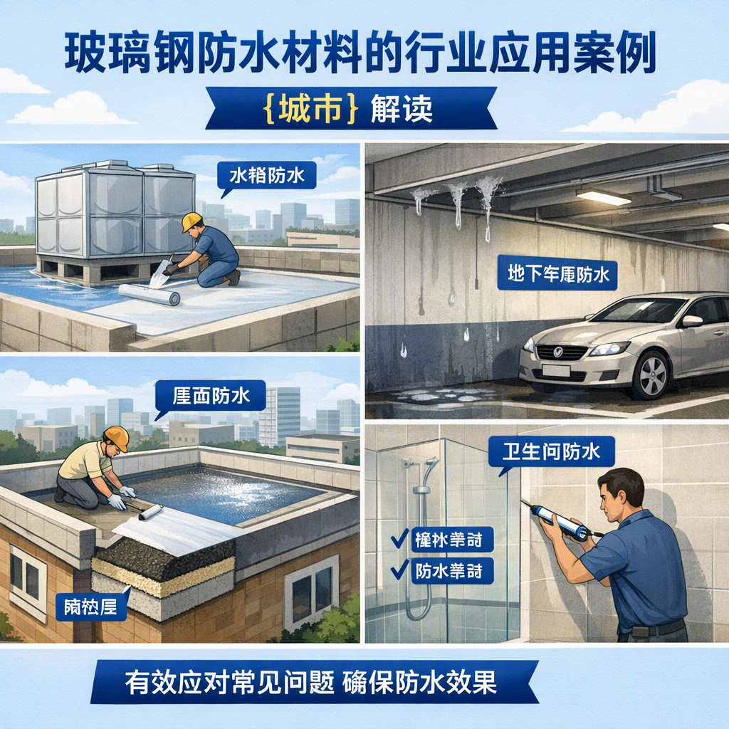 玻璃钢防水材料的行业应用案例,铜川解读